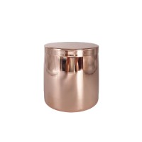 Rose Gold Metal Jars With Lid Candle Holder