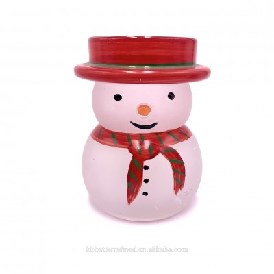 Wholesale snowman red home Christmas Decoration Glass Serving Trays christmas tree empty wax cup little bell soy decor festival