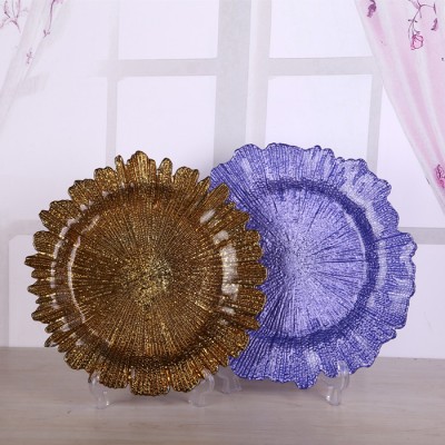 Colorful Elegant Glass Charger Plate