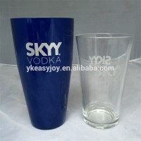 Manufacturer 800ml/28oz Stainless Steel Cocktail Vinyl Soft Rubber PVC Coated Boston Glass Shaker/Mixer+Customized Color&Logo