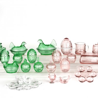 Wholesale Hallowmas series Halloween chicken candy jar chook glass egg tray glasswares candle jar BR