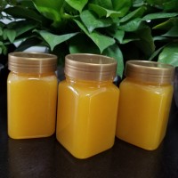 black or transparent color food material 250 300 500 1000g Syrup bottle plastic Packaging Pet Honey Jar With White black Lid