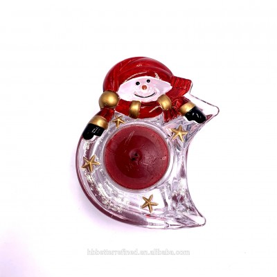 Wholesale snowman red home Christmas Decoration Glass Serving Trays christmas tree empty wax cup little bell soy decor festival