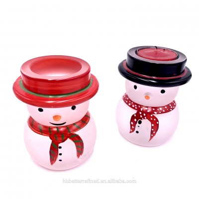 Wholesale snowman red home Christmas Decoration Glass Serving Trays christmas tree empty wax cup little bell soy decor festival